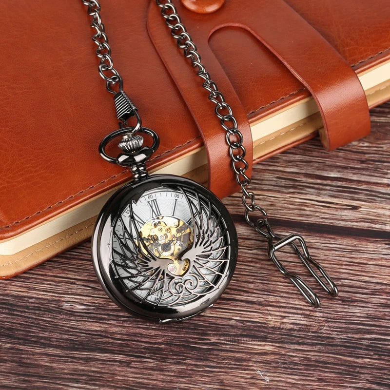 Steampunk Hollow Heart Pocket Watch
