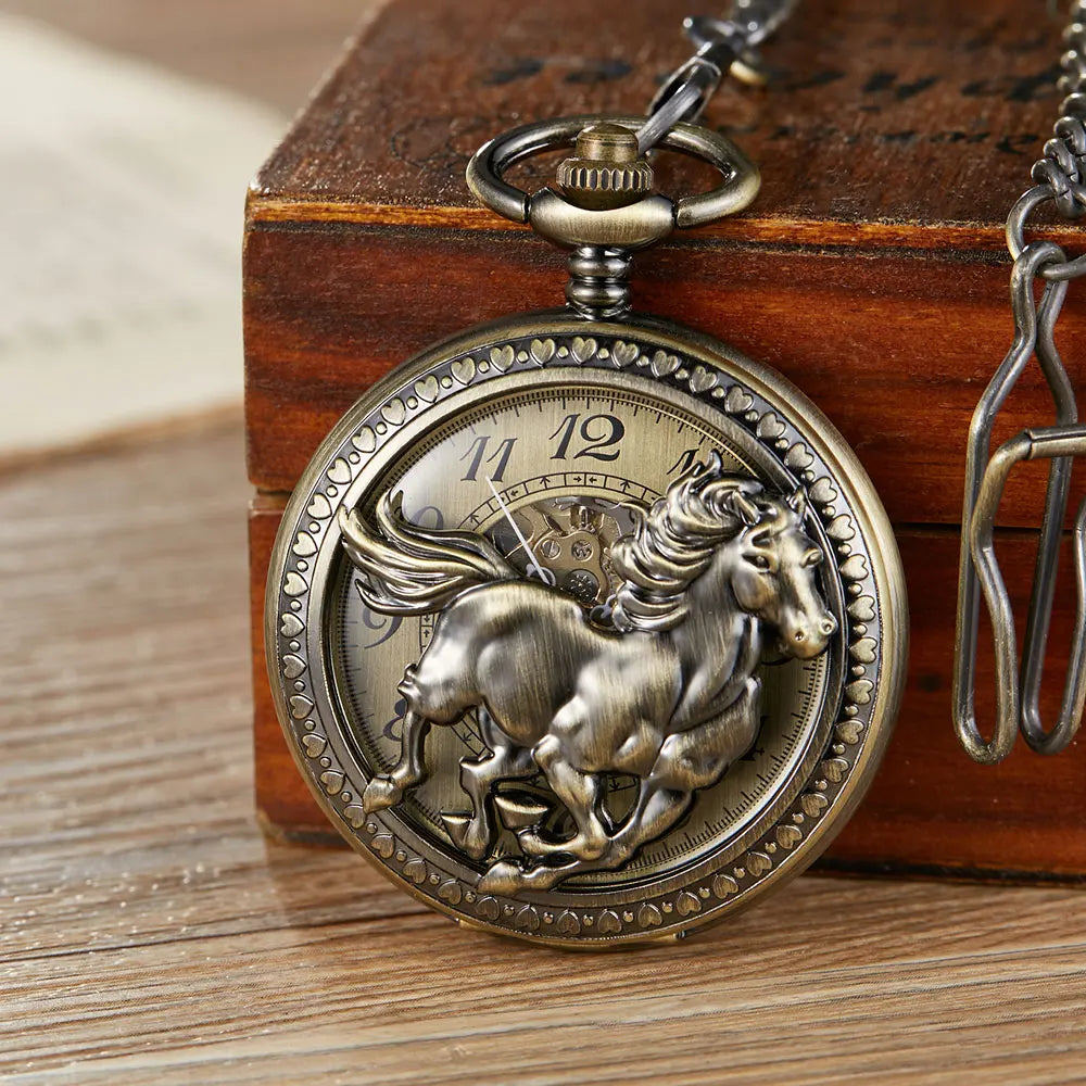 Vintage Hollow Animal Pocket Watch