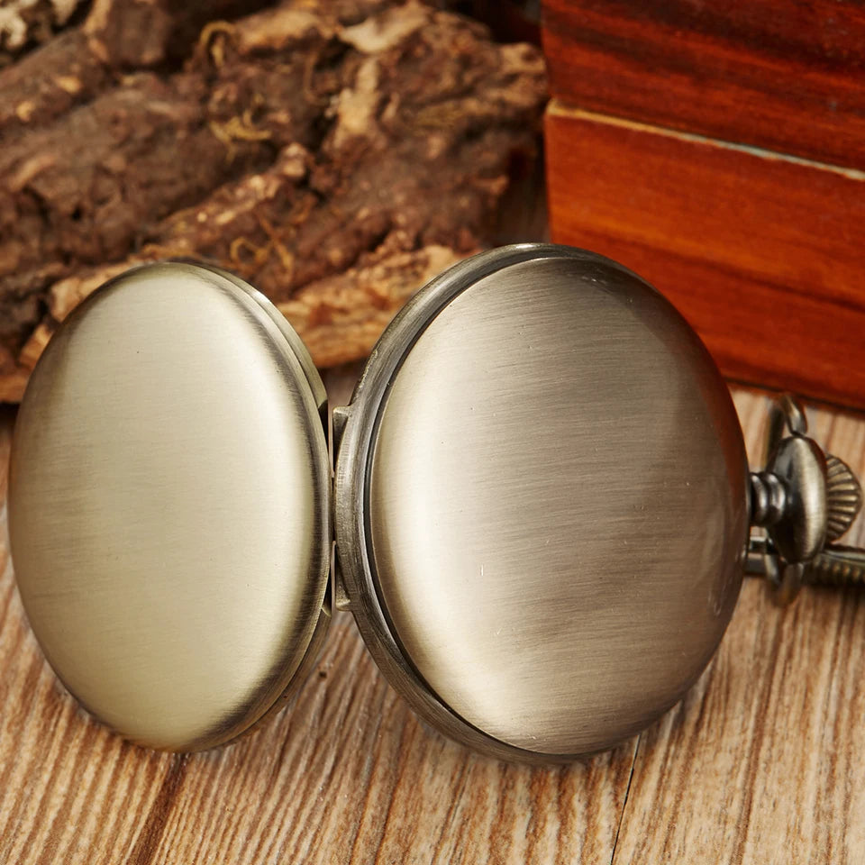 Luxury Smooth Case Mechanical Pocket Watch