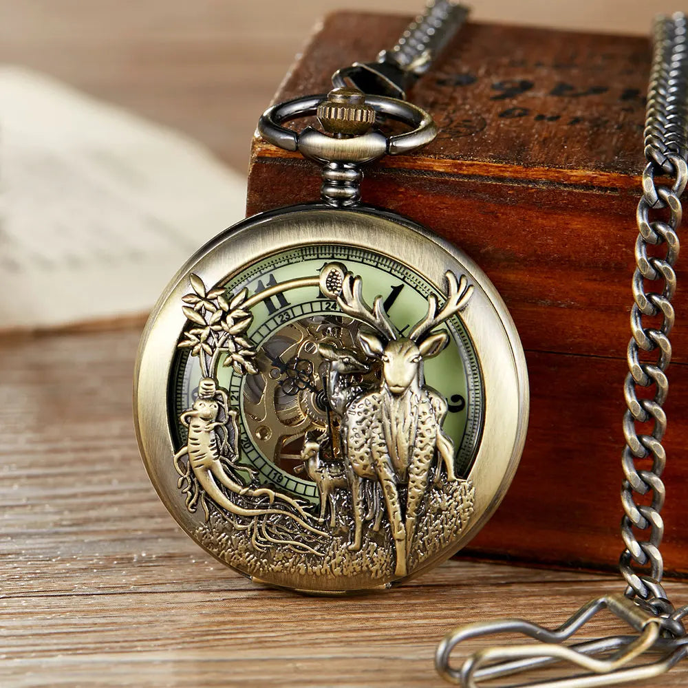 Vintage Hollow Animal Pocket Watch