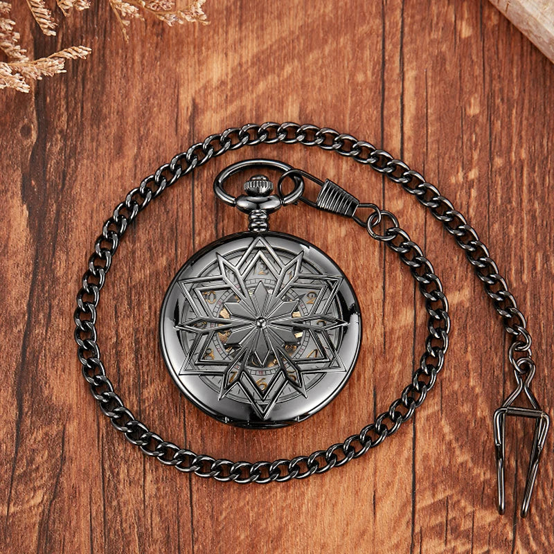 Maple Leaves Mechanical Pocket Watch