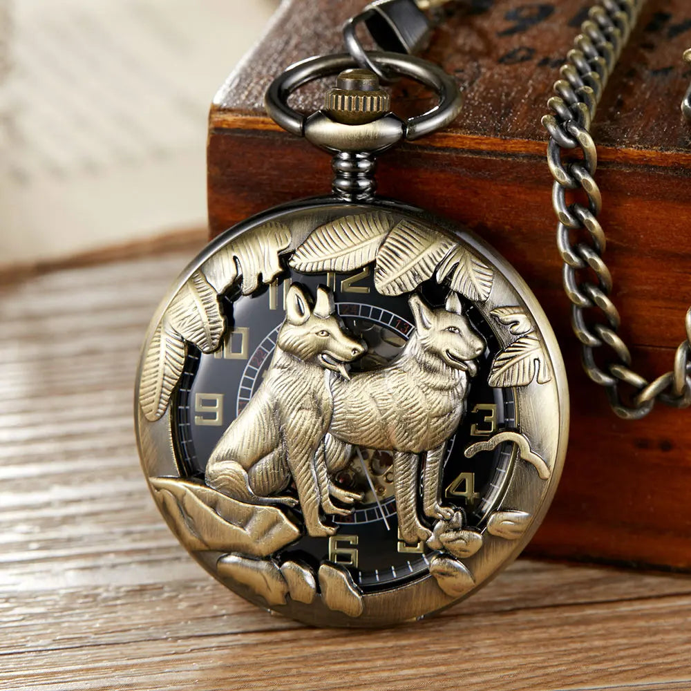 Vintage Hollow Animal Pocket Watch
