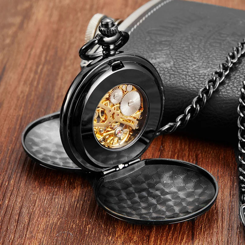 Luxury Smooth Case Mechanical Pocket Watch