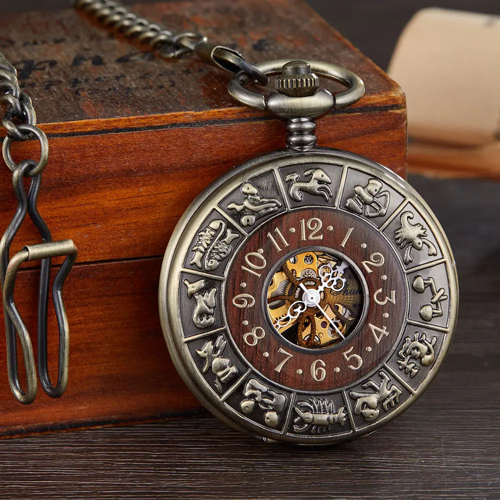 Vintage Number Dial Mechanical Pocket Watch