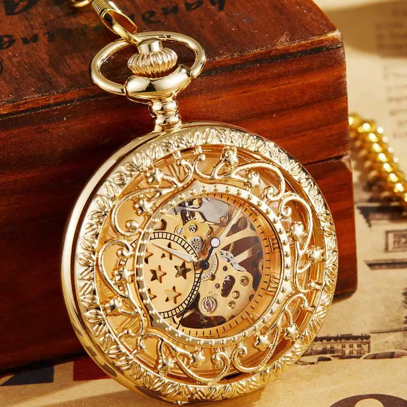 Ancient Antique Steampunk Mechanical Pocket Watch