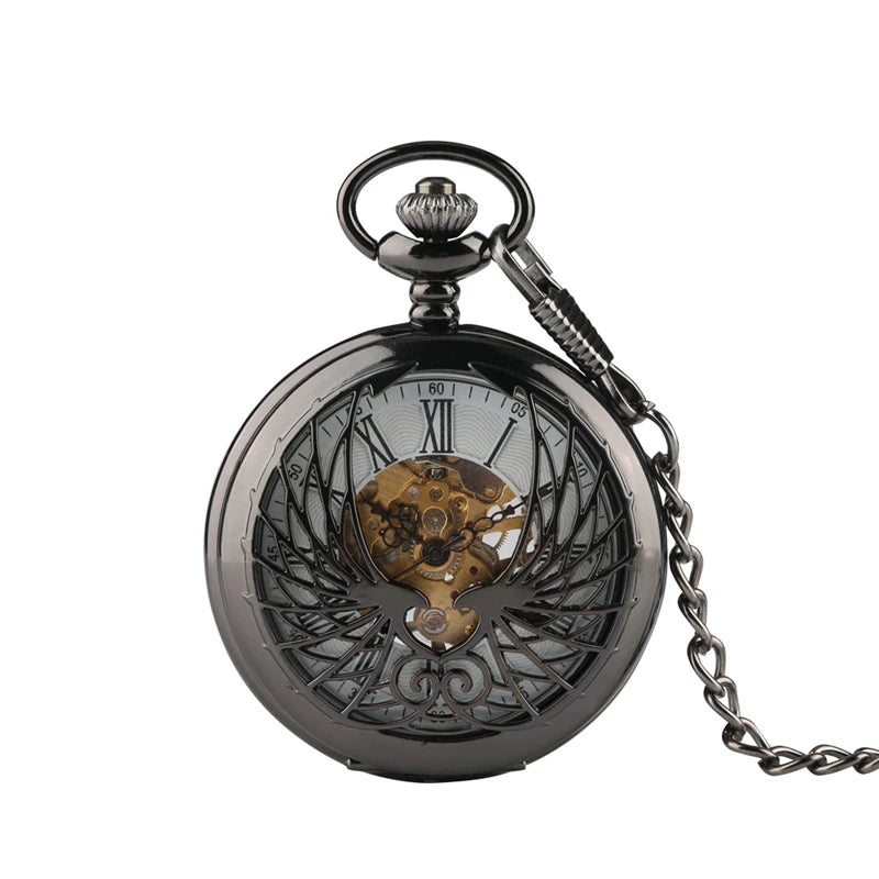 Steampunk Hollow Heart Pocket Watch