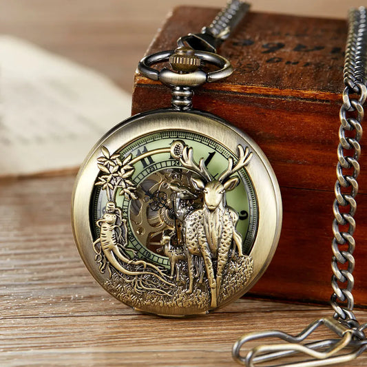 Vintage Hollow Animal Pocket Watch