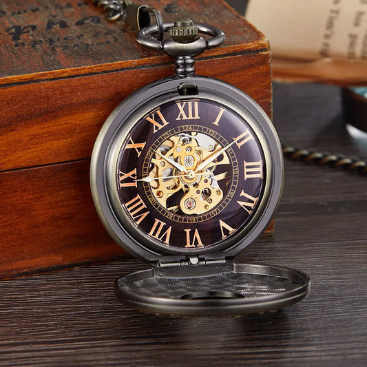 Vintage Number Dial Mechanical Pocket Watch