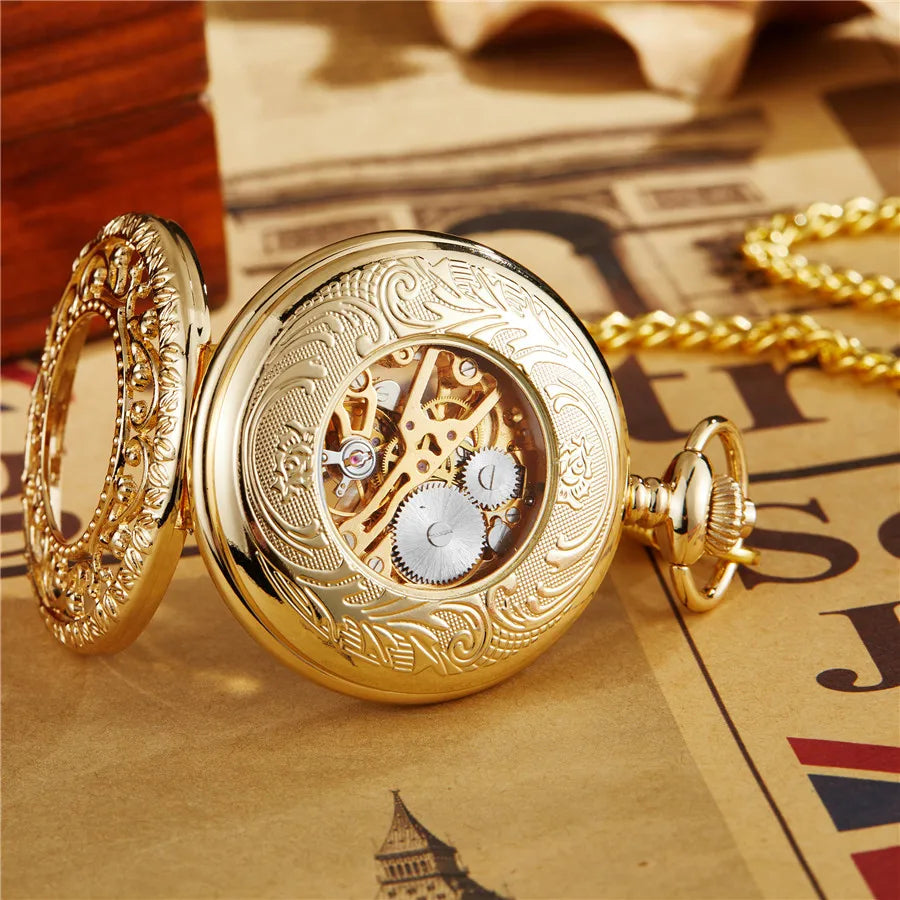 Ancient Antique Steampunk Mechanical Pocket Watch