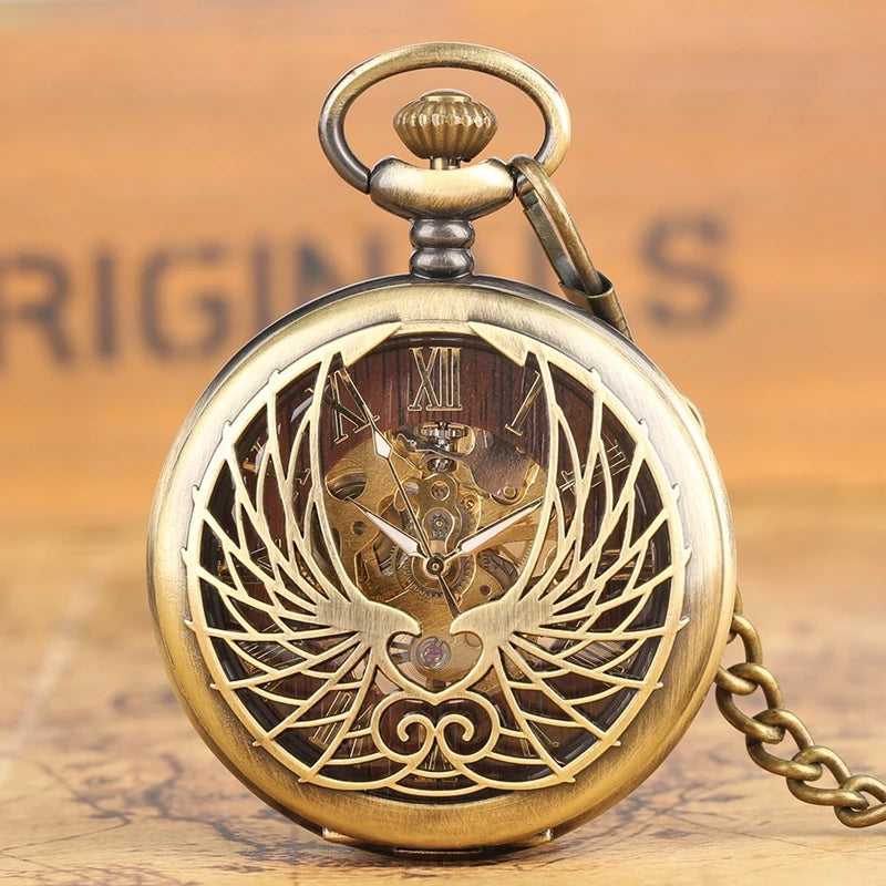 Steampunk Hollow Heart Pocket Watch