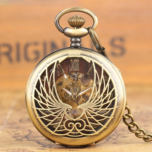 Steampunk Hollow Heart Pocket Watch