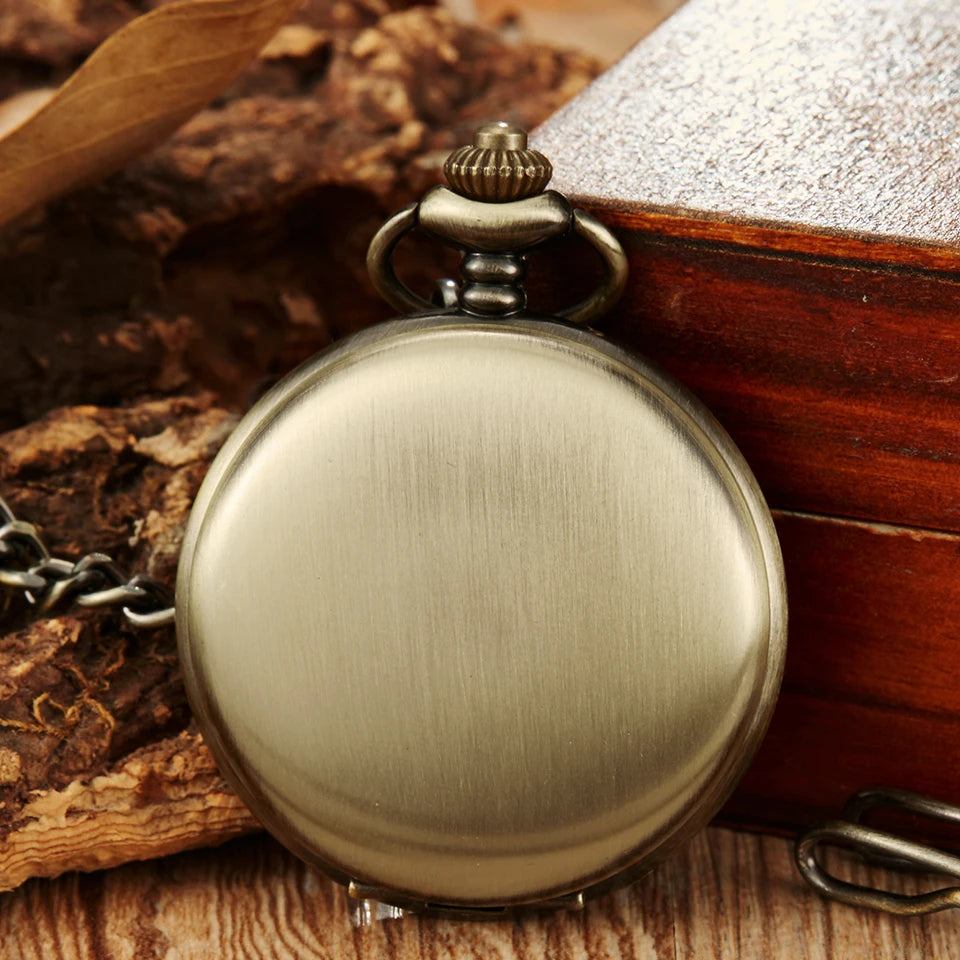 Luxury Smooth Case Mechanical Pocket Watch