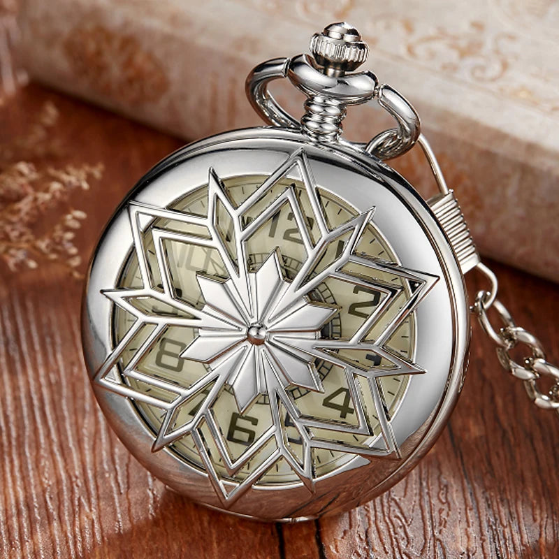 Maple Leaves Mechanical Pocket Watch