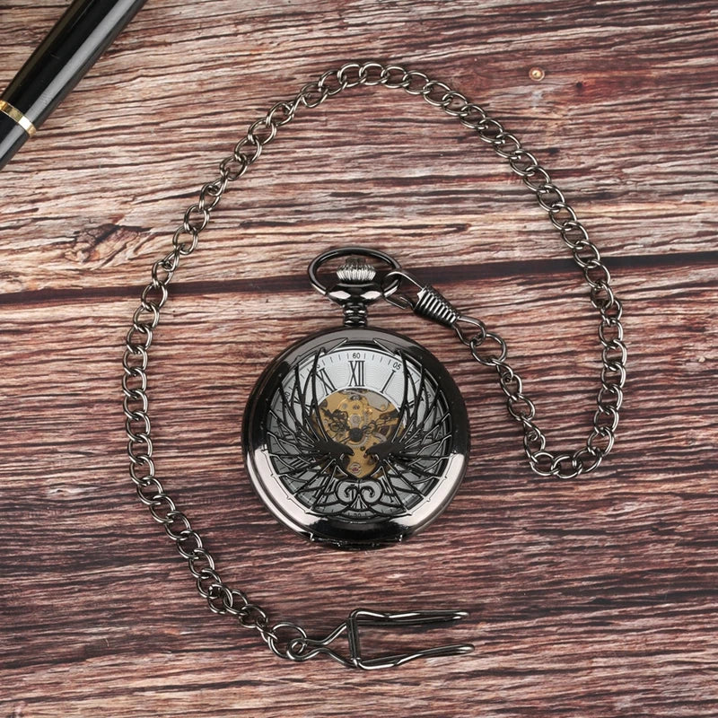 Steampunk Hollow Heart Pocket Watch