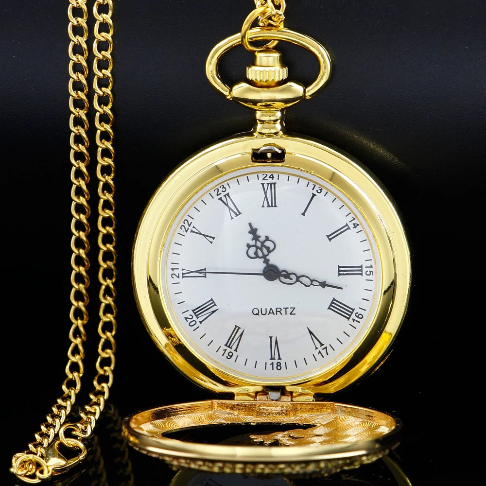 Flying Dragon Hollow Pocket Watch