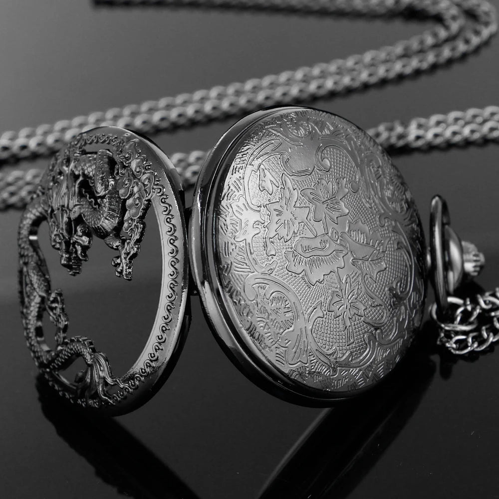 Flying Dragon Hollow Pocket Watch